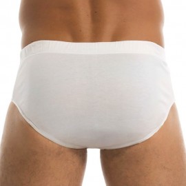 3 Slip uomo Garda fianco Midi in puro filo di scozia con logo ricamato 2