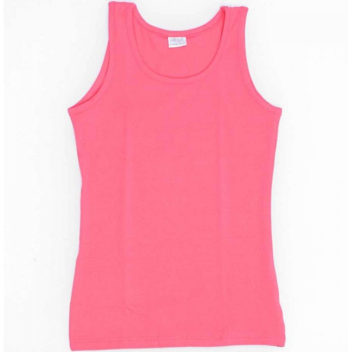 3 Canottiere bambina Ellepi a spalla larga in cotone elasticizzato aderente