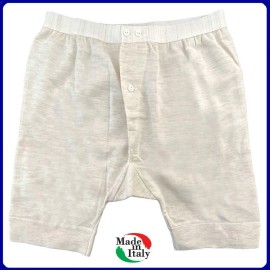 Mutanda uomo Gicipi gamba corta in misto lana costina liscia con apertura