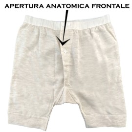 Mutanda uomo Gicipi gamba corta in misto lana costina liscia con apertura 2