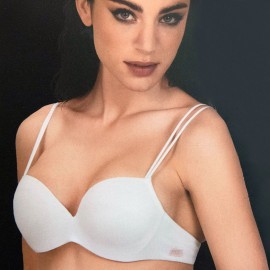Reggiseno donna GMV a balconcino in cotone con ferretto ed imbottitura