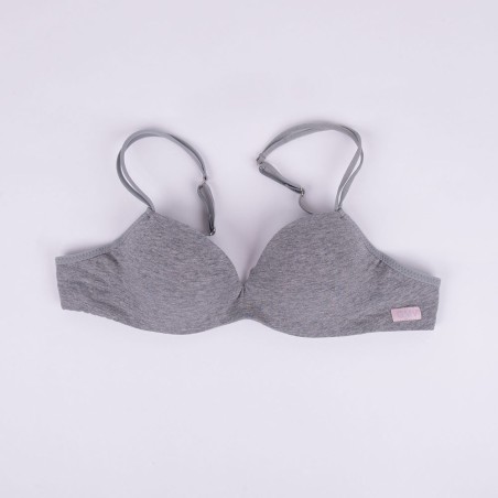 Reggiseno donna GMV a balconcino in cotone con ferretto ed imbottitura