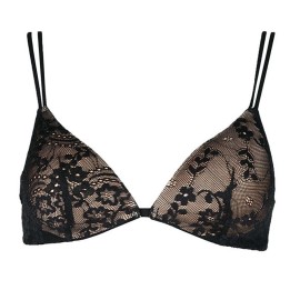 Reggiseno donna GMV a triangolo in tulle fiorato senza ferretto con imbottitura preformata 2