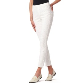 Leggings pantalone donna Matignon in cotone con motivo sangallo e tasche dietro 2