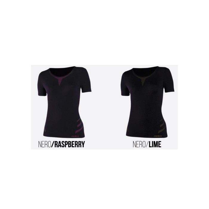 Maglia donna Jadea manica corta senza cuciture in micro tecnico Fitness