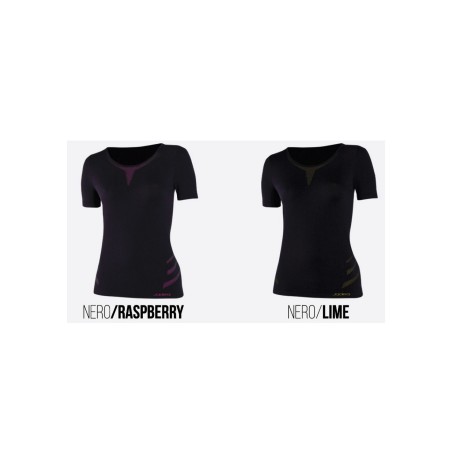 Maglia donna Jadea manica corta senza cuciture in micro tecnico Fitness