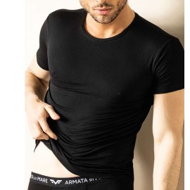 3 T-Shirt uomo Armata di Mare manica corta a girocollo in bamboo elasticizzato