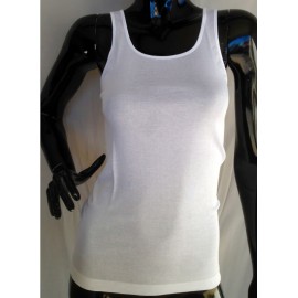 3 Canotte donna Gicipi in filo scozia a spalla larga con profilo liscio