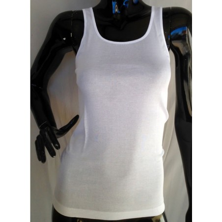 3 Canotte donna Gicipi in filo scozia a spalla larga con profilo liscio