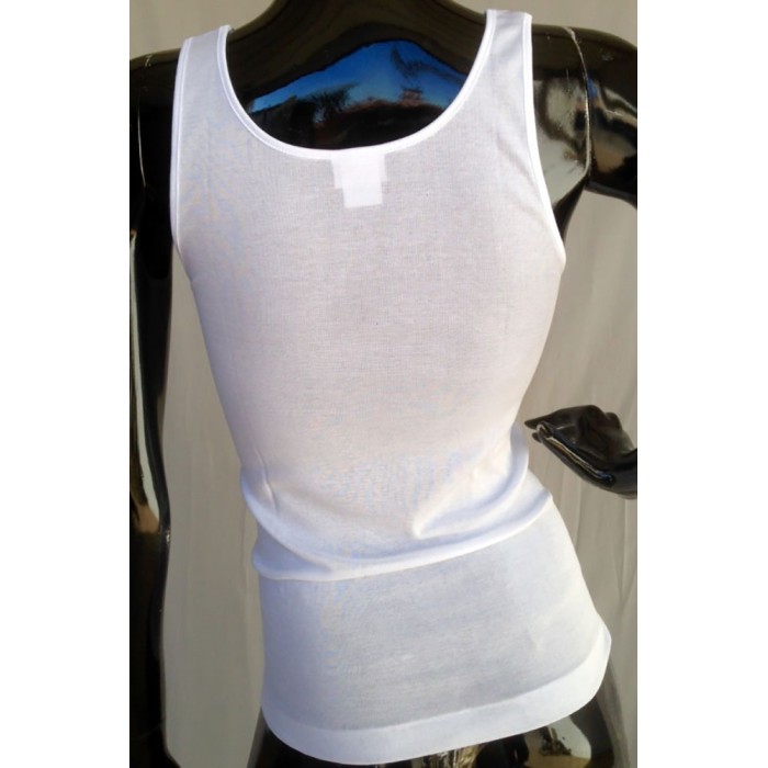 3 Canotte donna Gicipi in filo scozia a spalla larga con profilo liscio