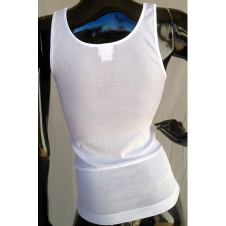 3 Canotte donna Gicipi in filo scozia a spalla larga con profilo liscio