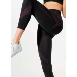 Leggings sportivo donna Jadea fitness senza cuciture con inserti