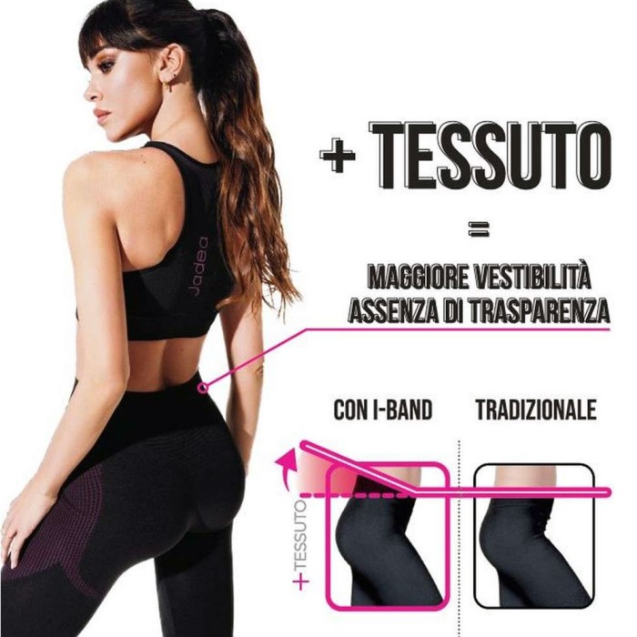 Leggings sportivo donna Jadea fitness senza cuciture con inserti