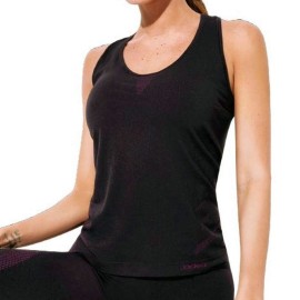 Canotta sportiva donna Jadea a spalla larga in microfibra con inserti