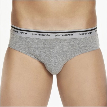 4 Slip uomo Pierre Cardin midi a vita bassa con elastico loggato