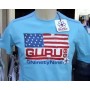 T-shirt uomo Guru manica corta a girocollo con stampa bandiera USA e logo