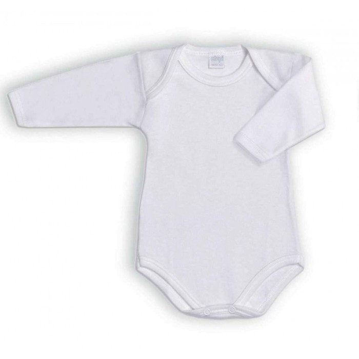 Body neonato bambino Ellepi manica lunga americano in lana e cotone