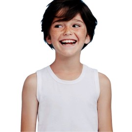 3 Canottiere da bambino Ellepi spalla larga in cotone elasticizzato