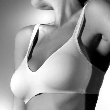 Reggiseno donna Gios in cotone senza ferretto con tessuto doppiato nelle coppe