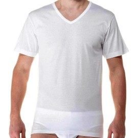 T-Shirt uomo Fragi a manica corta in cotone mercerizzato con scollo a V