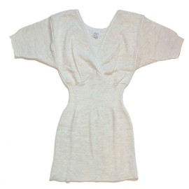 T-shirt donna Gicipi manica corta in misto lana pesante con forma del seno