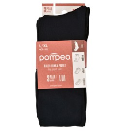 3 Paia Calze uomo Pompea lunghe in microfibra trama piquet