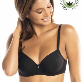 Reggiseno donna SieLei sfoderato con ferretto e non imbottito in cotone biologico