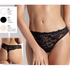 Perizoma donna SieLei tutto in pizzo elasticizzato con bordi smerlati