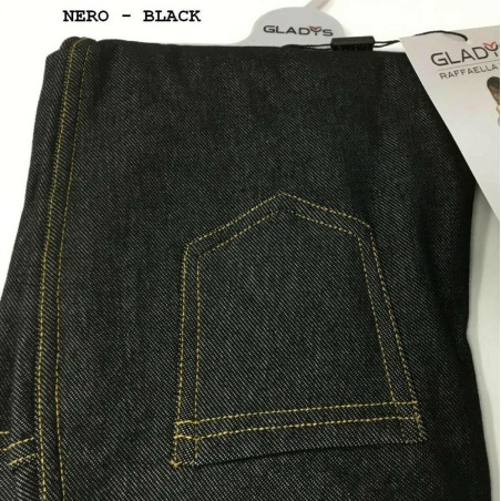 Leggings donna Gladys effetto jeans estivo in viscosa con tasche