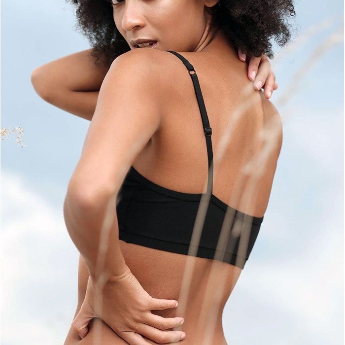 Brassiere donna Cotonella in cotone organico con spalline regolabili