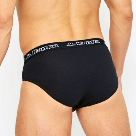 3 Slip uomo Kappa in cotone Bi-elastico con elastico esterno loggato
