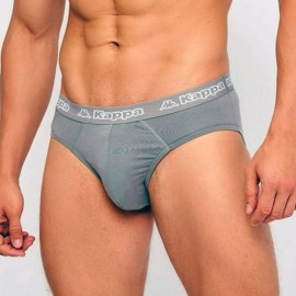 3 Slip uomo Kappa in cotone Bi-elastico con elastico esterno loggato 2