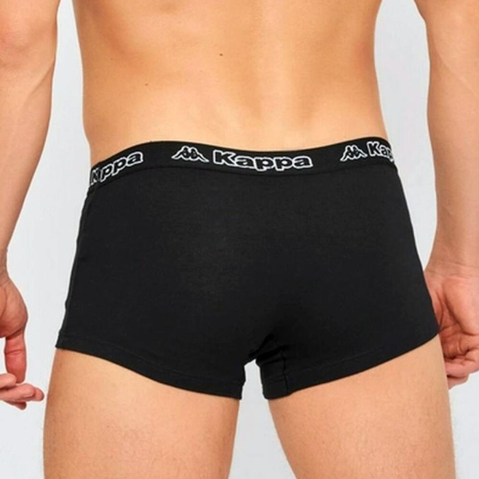 3 Boxer uomo Kappa in cotone bi-elasticizzato con elastico esterno loggato