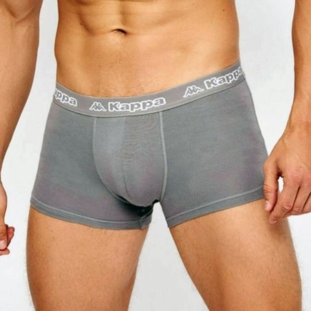 3 Boxer uomo Kappa in cotone bi-elasticizzato con elastico esterno loggato