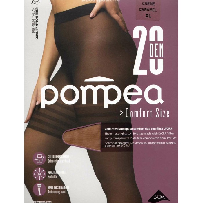 3 Collant donna Pompea Taglie Comode velato opaco extra comfort