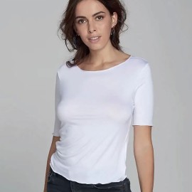 T-shirt donna Magic Dream manica corta 3/4 a girocollo in fibra di Bamboo