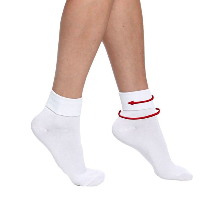 12 Paia Calze donna Meritex Sanitarie corte in cotone con elastico smollato