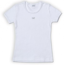 3 Maglie bambina Ellepi manica corta a girocollo in cotone con strass