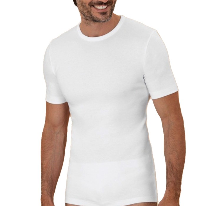 3 T-shiirt uomo Club88 manica corta a girocollo in caldo cotone felpato
