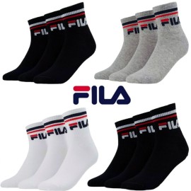 3 paia di calze uomo Fila quarter corto in morbido cotone elasticizzato