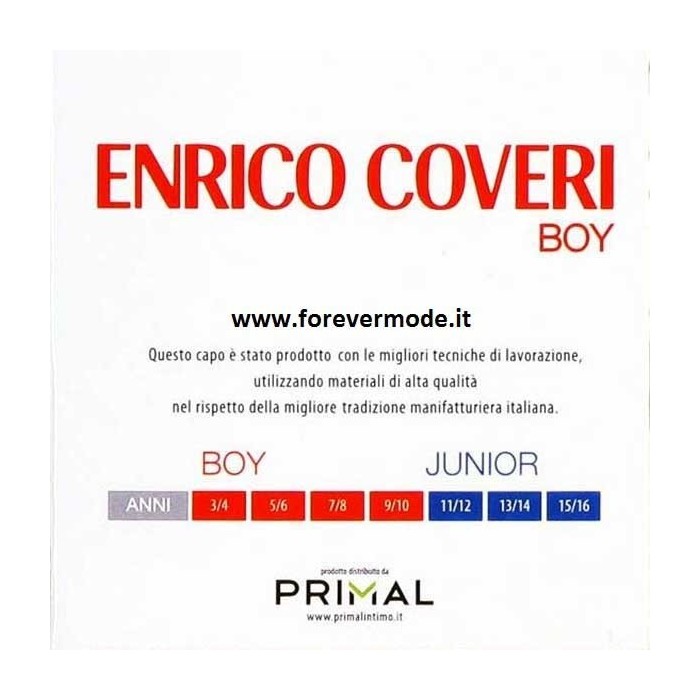 6 Slip bambino Coveri in cotone con elastico interno e logo cucito