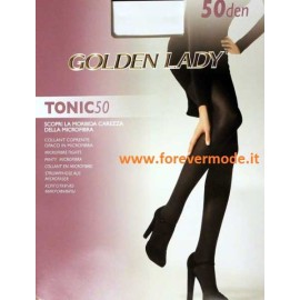 2 Collant donna Golden Lady Tonic 50 coprente in microfibra