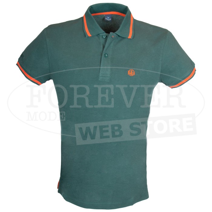 Polo uomo Baci Abbracci manica corta con logo frontale e sul collo