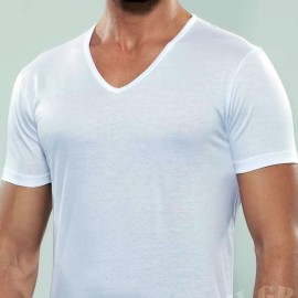 3 T-Shirt uomo Granchio manica corta con scollo a V in puro cotone