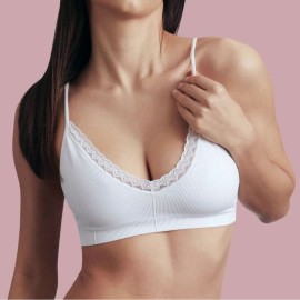 Bralette donna Bellissima in microfibra a costine con...