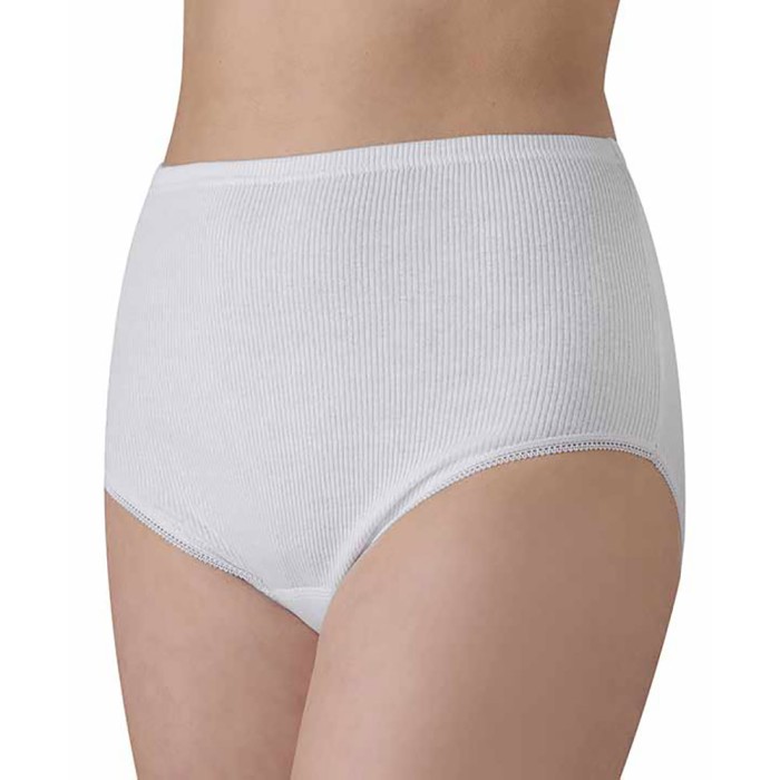 12 Slip culotte donna Felis in cotone a costina in taglia Extra Large