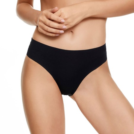 3 Slip brasiliana donna Jadea in cotone e pizzo con taglio laser invisibile