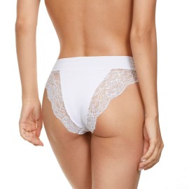 3 Slip da donna Jadea in cotone e pizzo con taglio laser invisibile 2