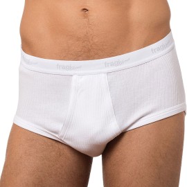 3 Slip uomo Fragi in cotone a costina con elastico esterno ed apertura frontale