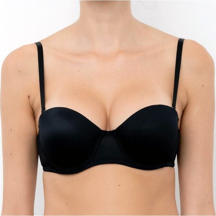 Reggiseno donna Lormar a fascia con imbottita graduata e spalline sfilabili